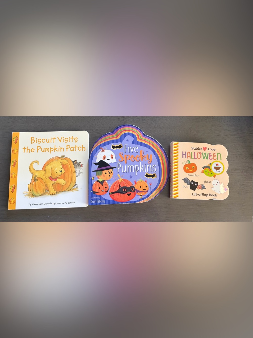 Halloween Board Book Trio - Orange Pumpkin Theme for Kids